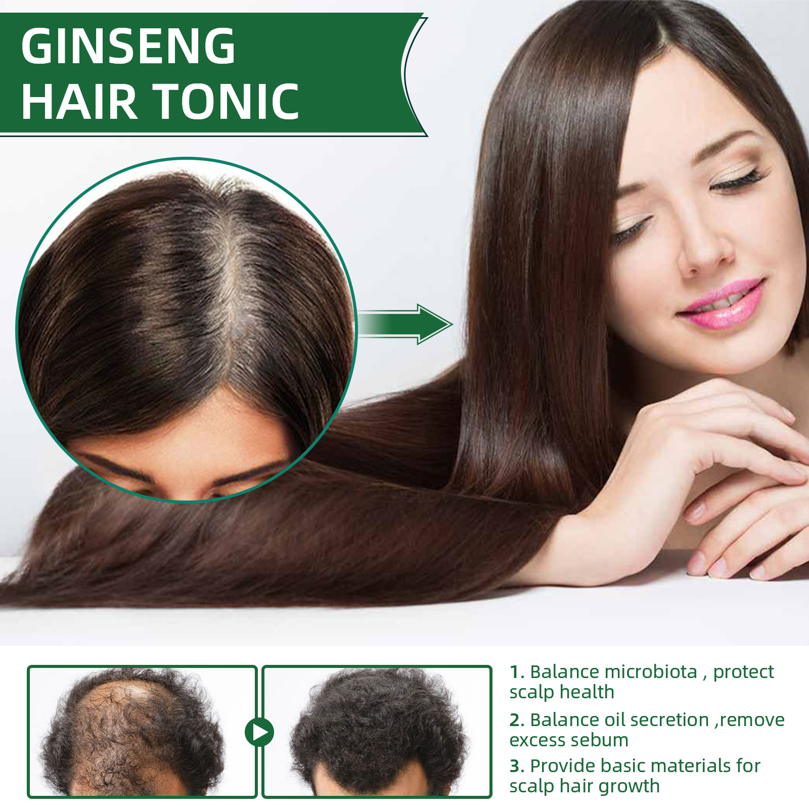 Natural Herbal Ginseng Hair Ca - Nutrition And Fitness 评论和价格