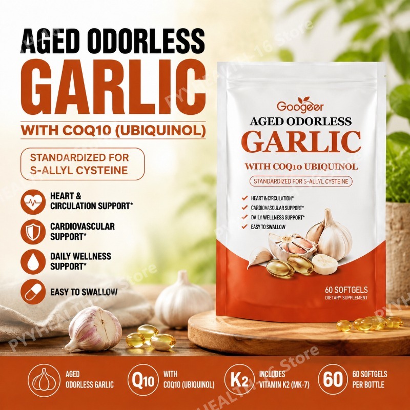 Aged Odorless Garlic Softgels  - Coq10 Ubiquinol Softgel 评论和价格